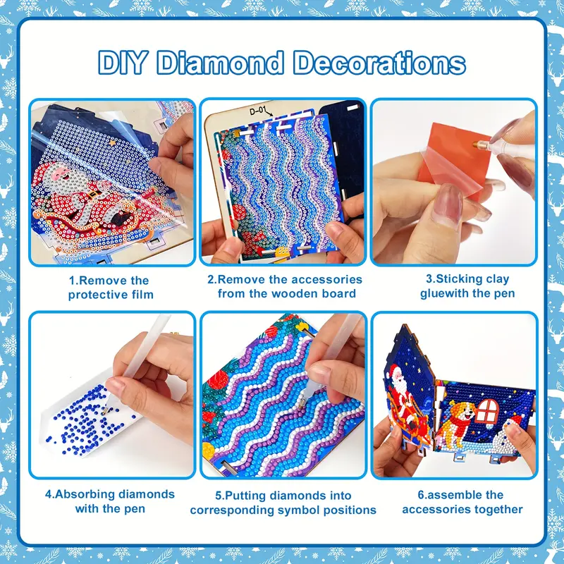 3D Gingerbread House Diamond Painting Kit