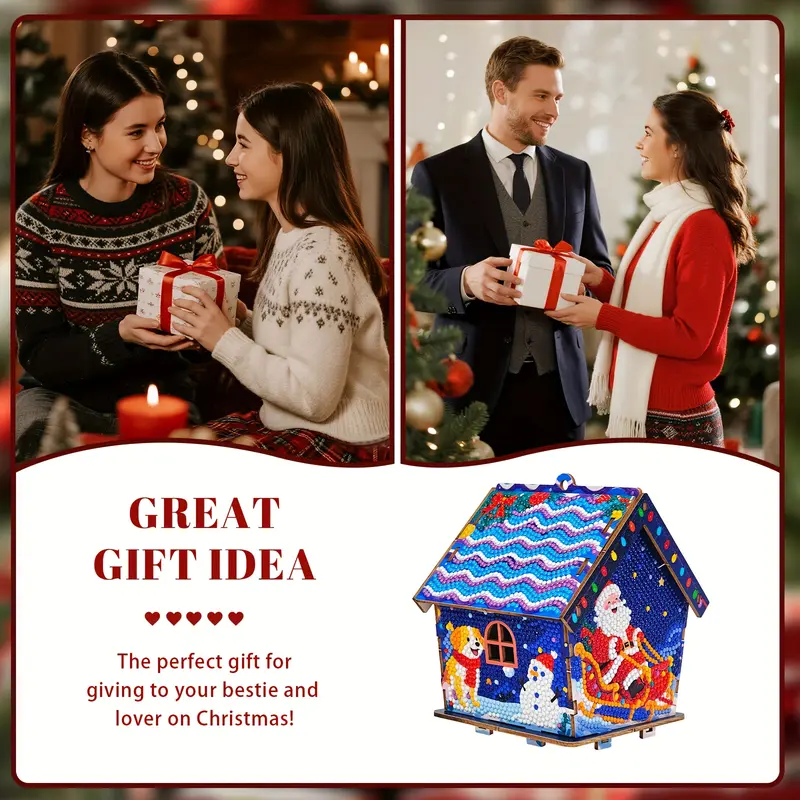 3D Gingerbread House Diamond Painting Kit