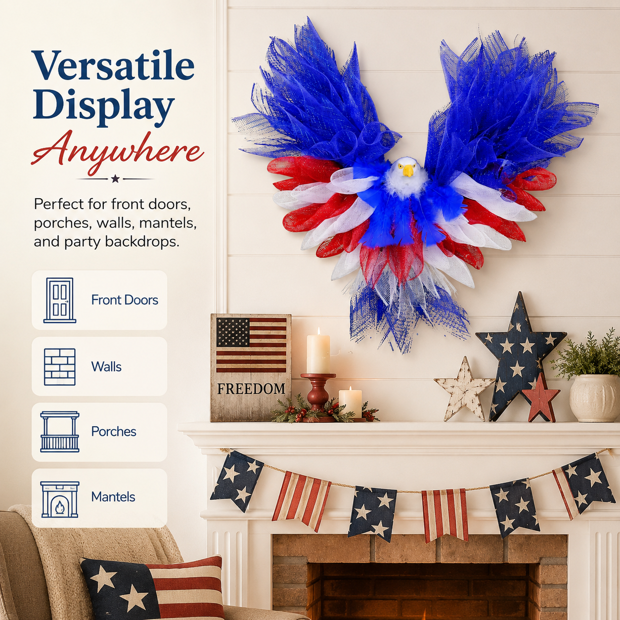 Patriotic Eagle Wreath