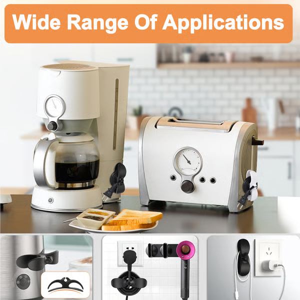🔥(1 SET=12 PCS) Kitchen Appliance Cord Organizer- Easy Secure Adhesive Cable Management for any Appliance