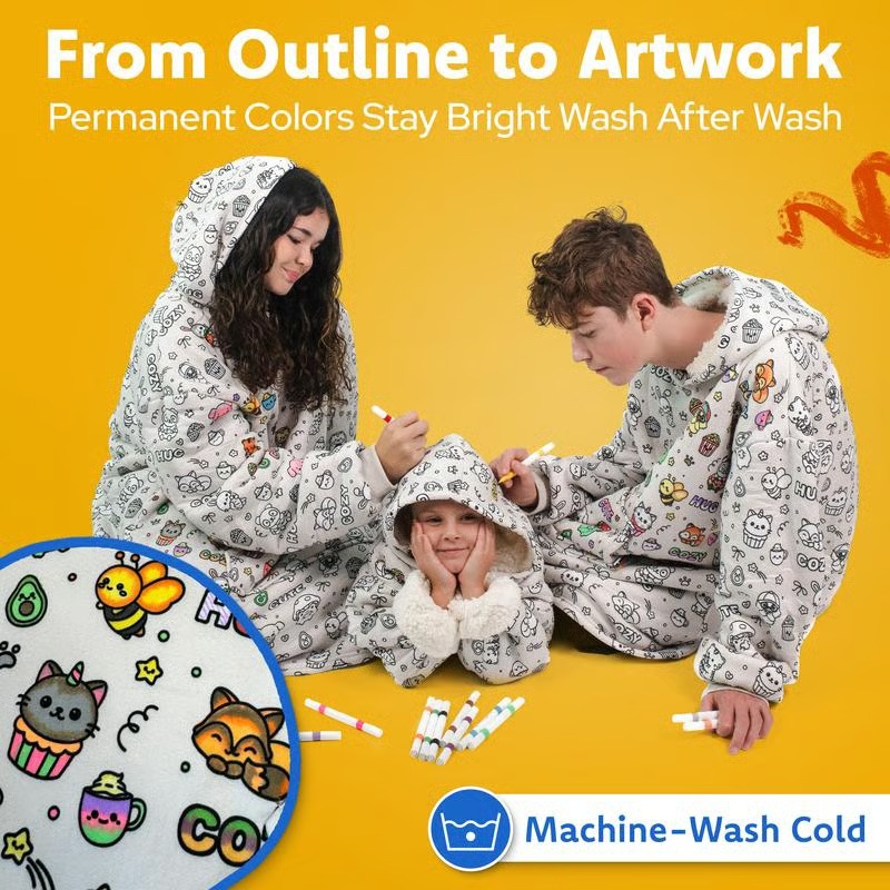 Cozy Color Your Own Hoddlie Blanket