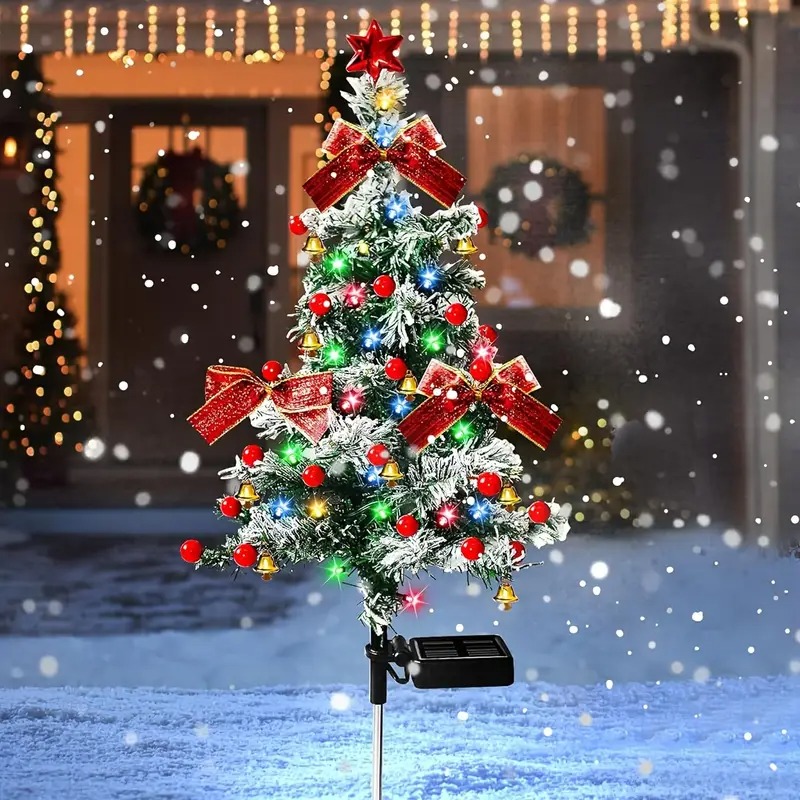 🎄2025 Christmas On Sale✨Solar Christmas Cedar Tree Lights，Waterproof