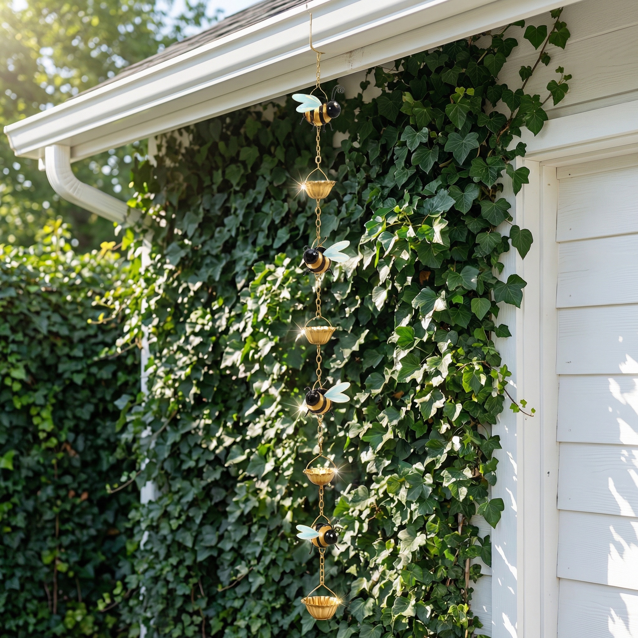 Whimsical Bee Rain Chain