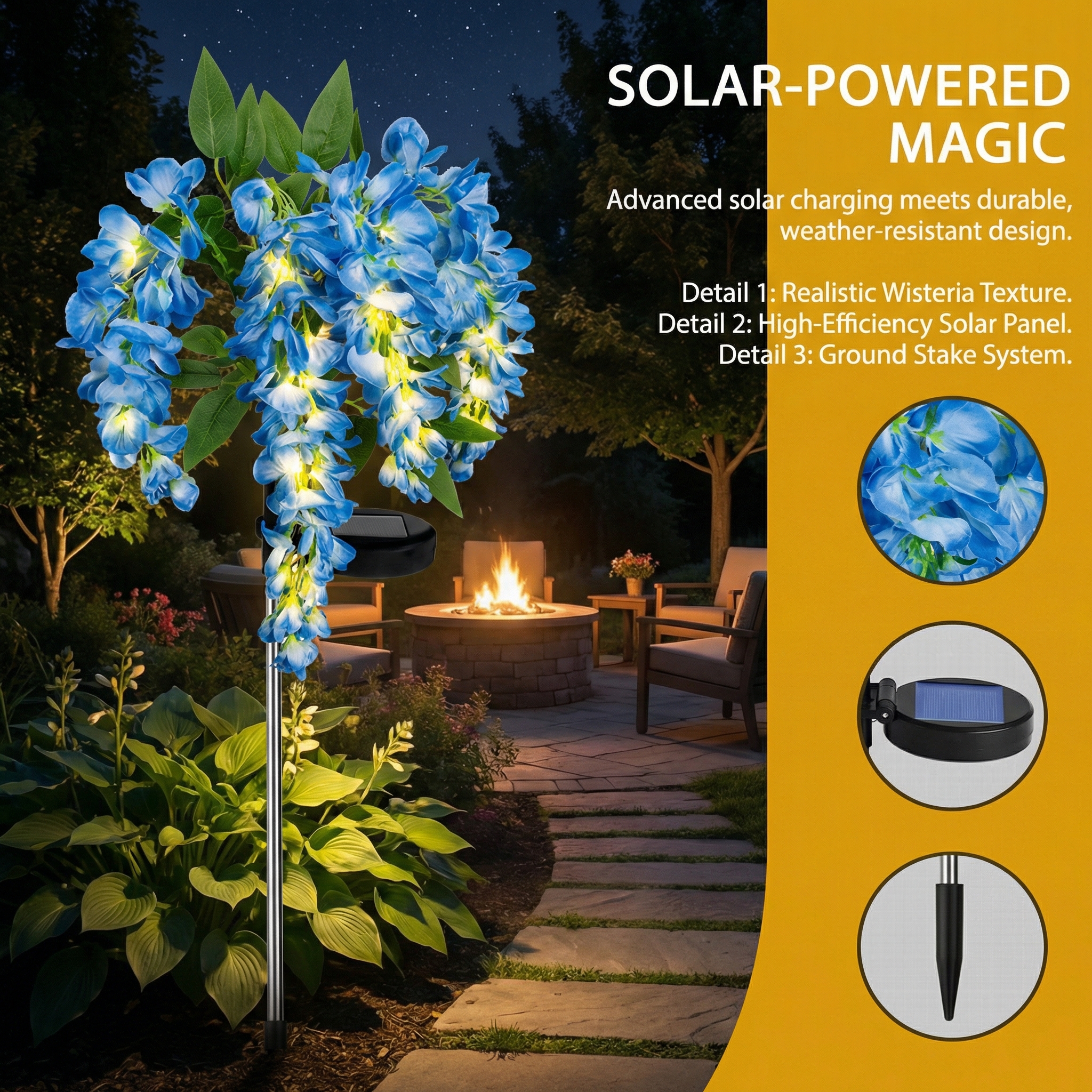 Solar LED Outdoor Wisteria Lighting