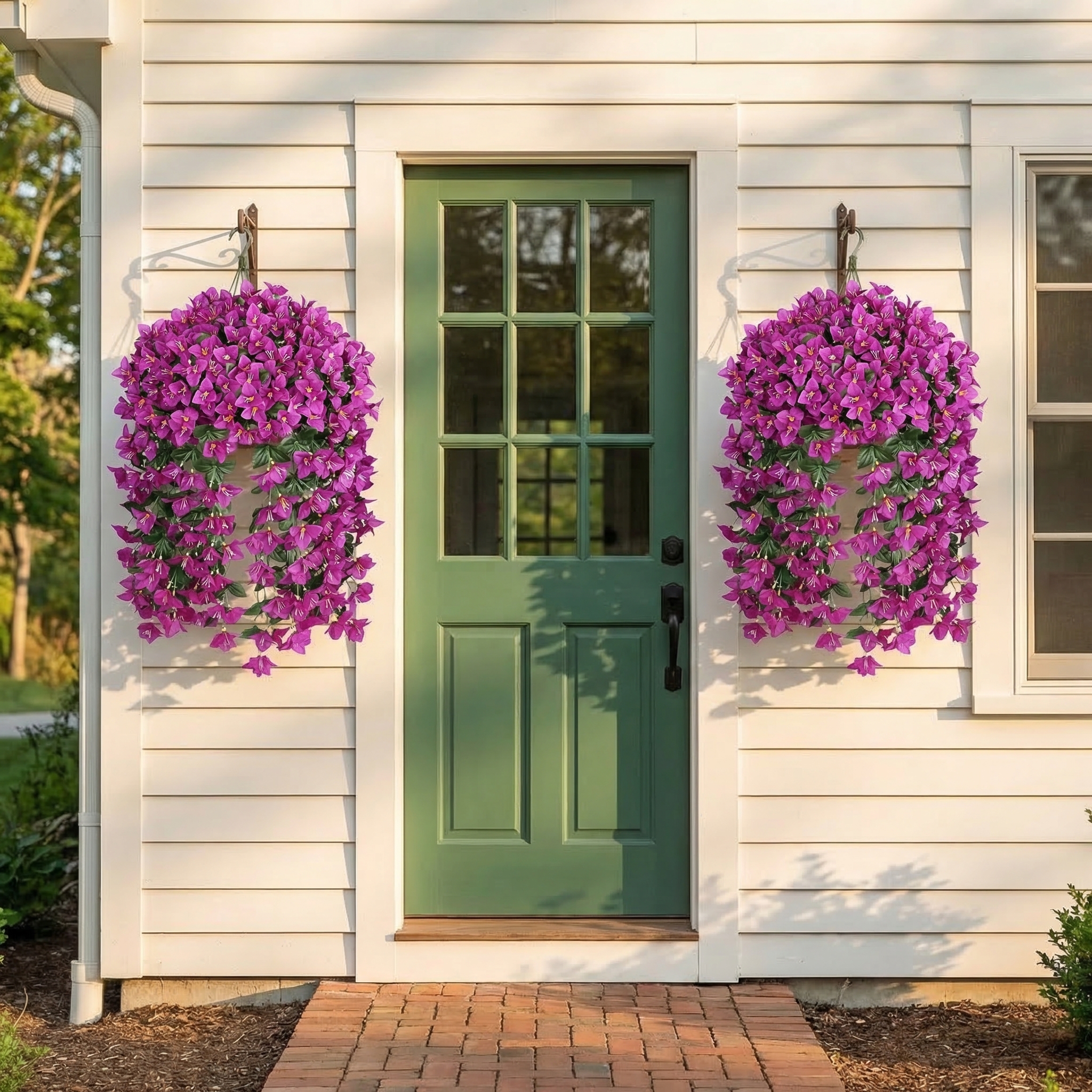 Artificial Bougainvillea Flowers – Realistic Faux Bougainvillea Vine for Outdoor & Indoor Decoration