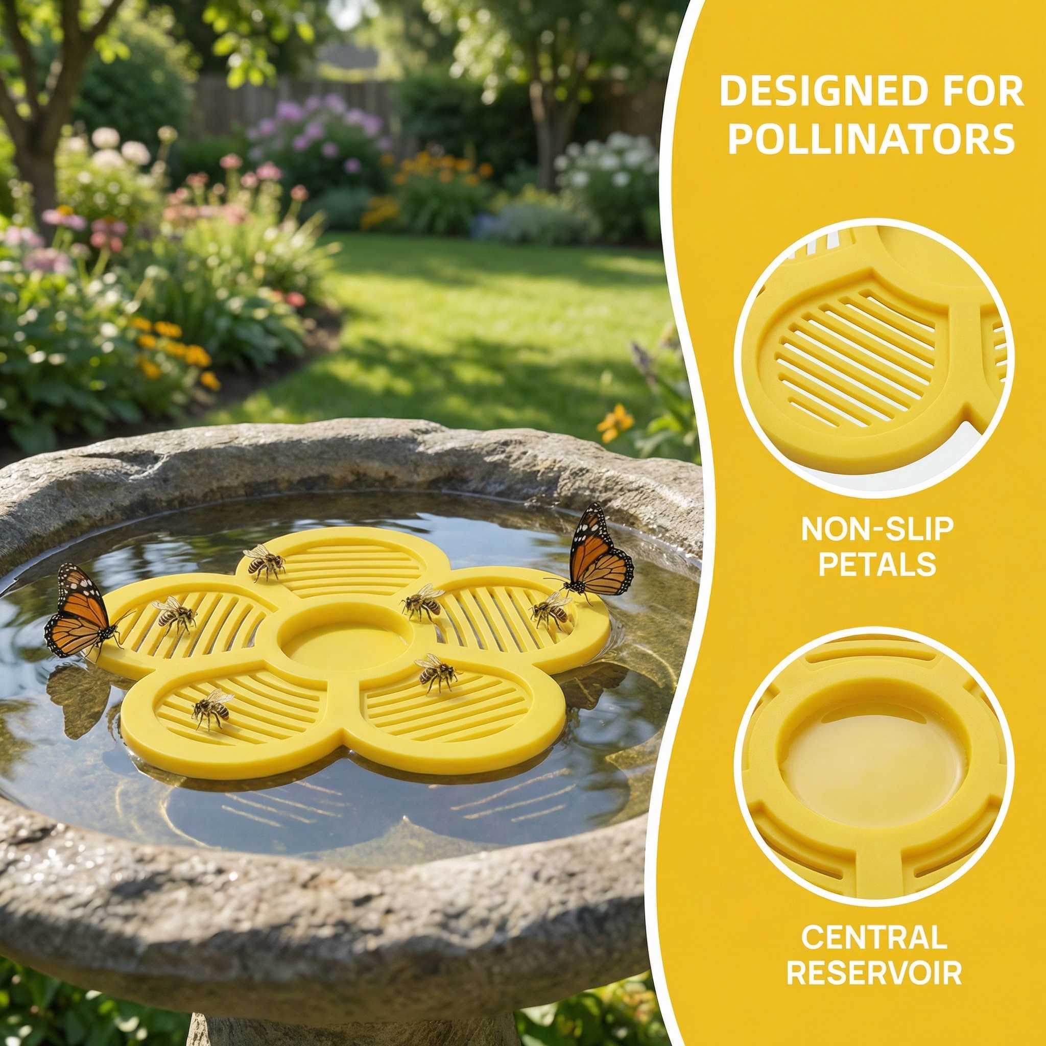 Flower-Shaped Floating Bee Station