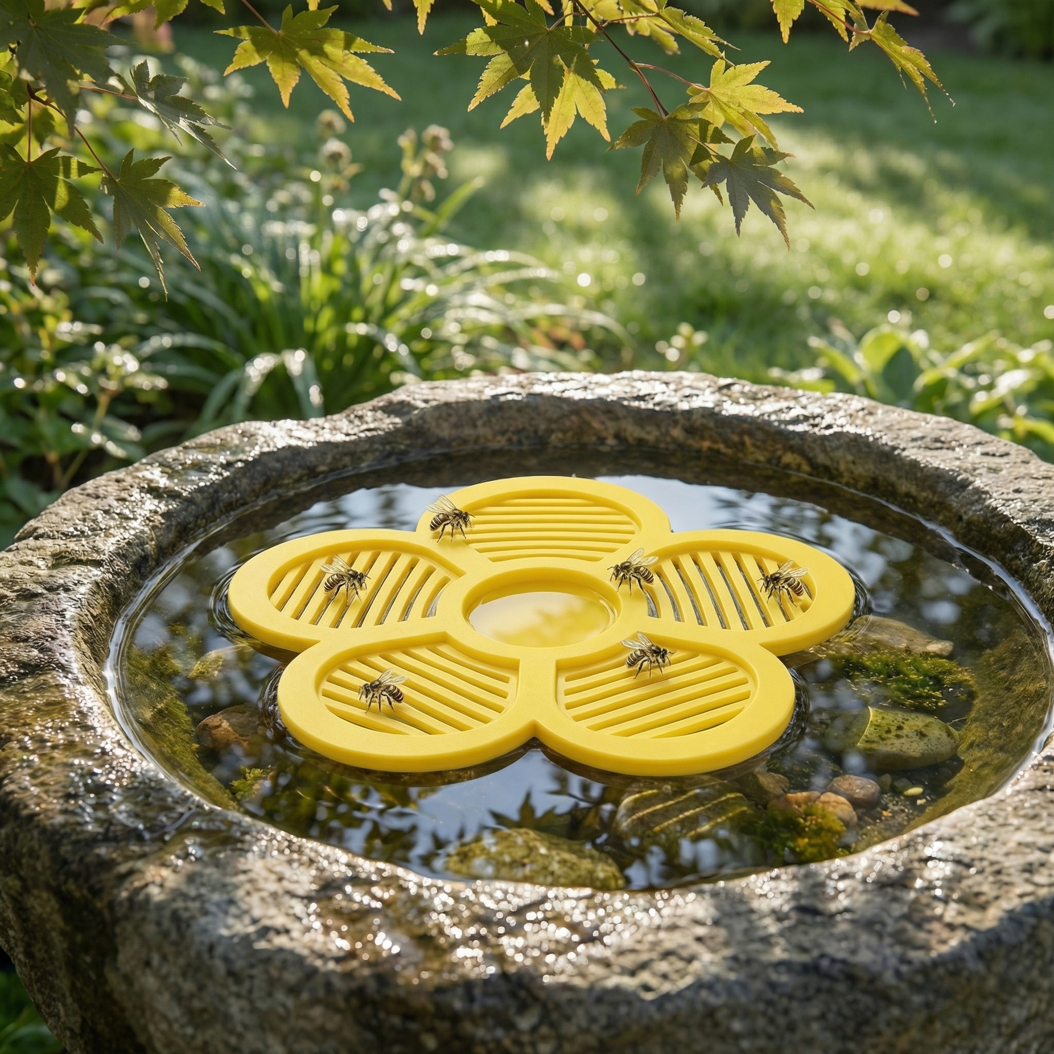 Flower-Shaped Floating Bee Station