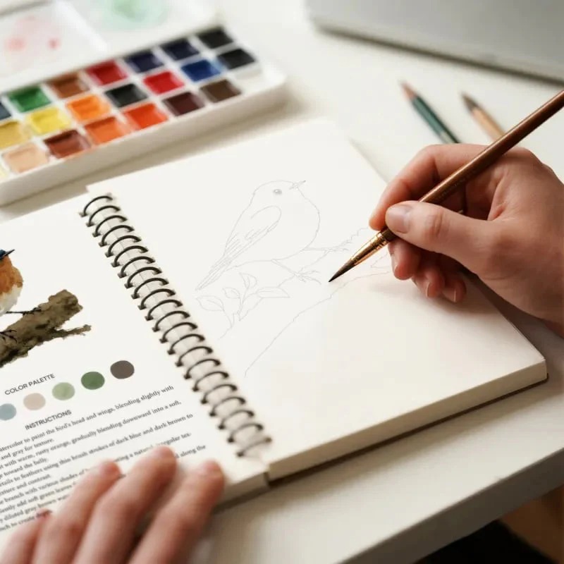 🎄2025 Christmas On Sale🎨Beginner Watercolor Workbook Painting Kit