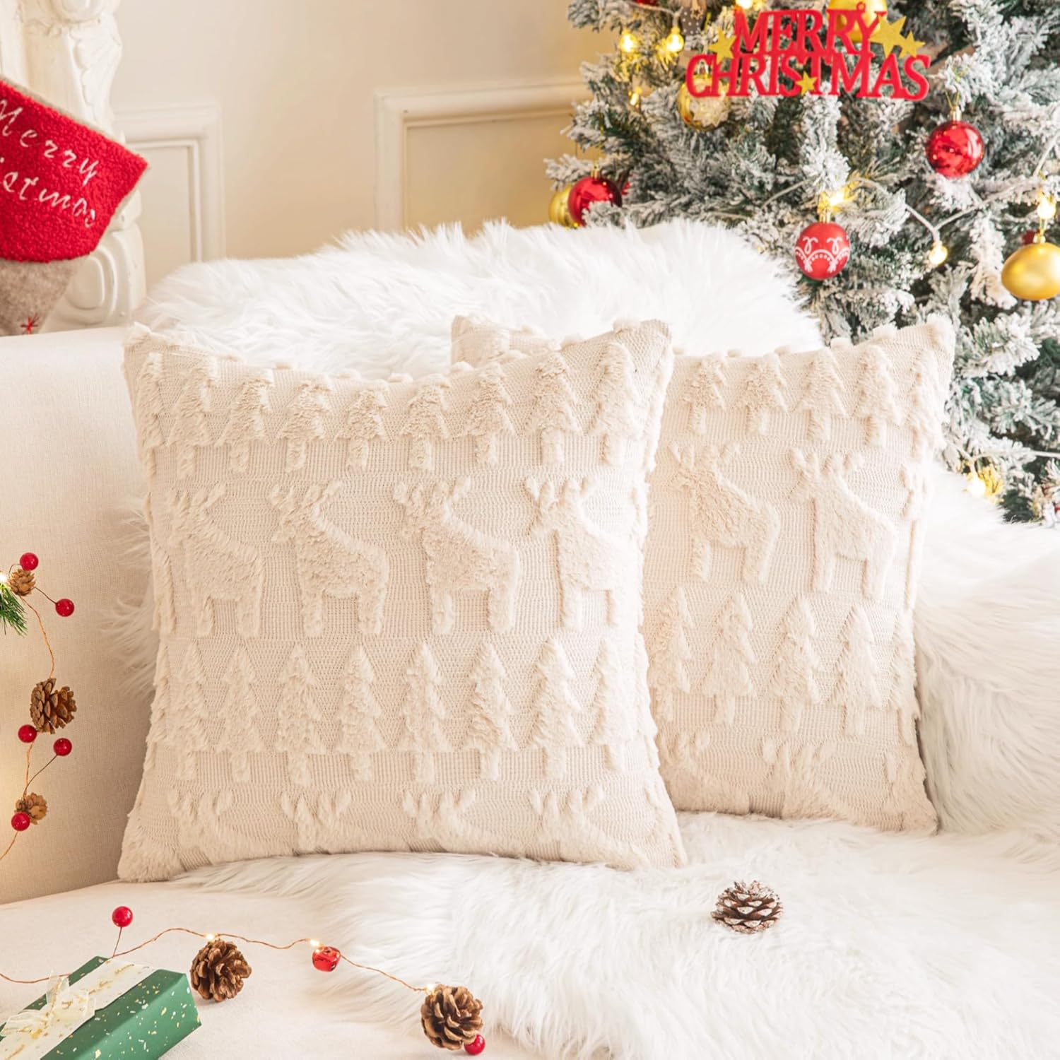 🎄 Early Christmas Sale 🎅 Christmas Patterns Pillow Covers--Buy 4 Free Shipping