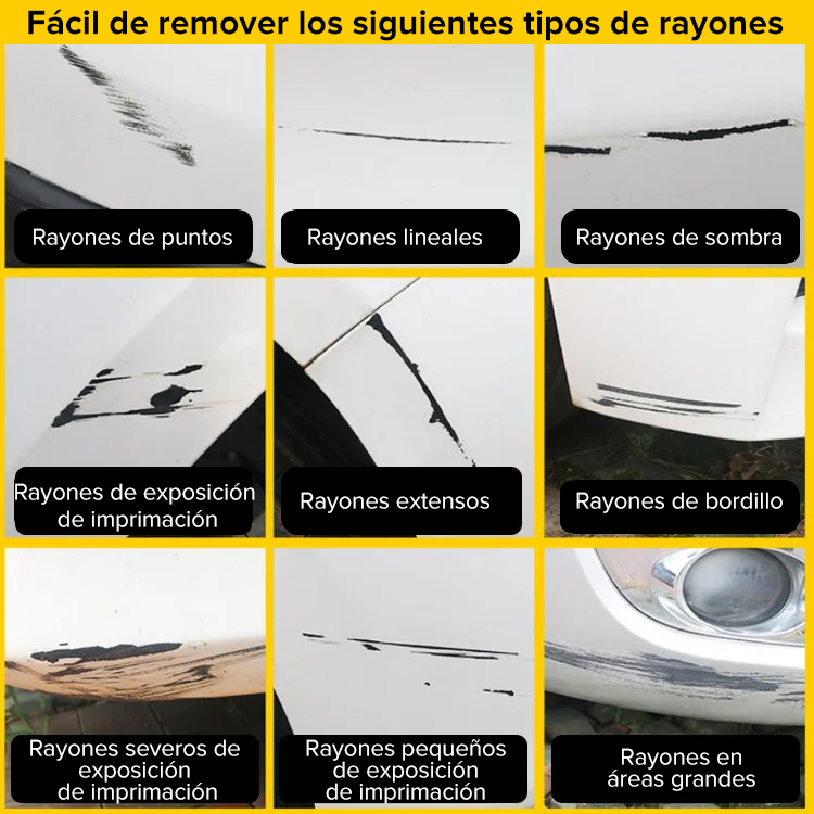 Remoción de rayones de carro en aerosol