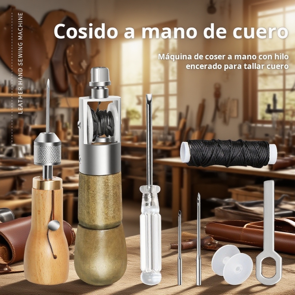 Máquina de coser manual de cuero para DIY