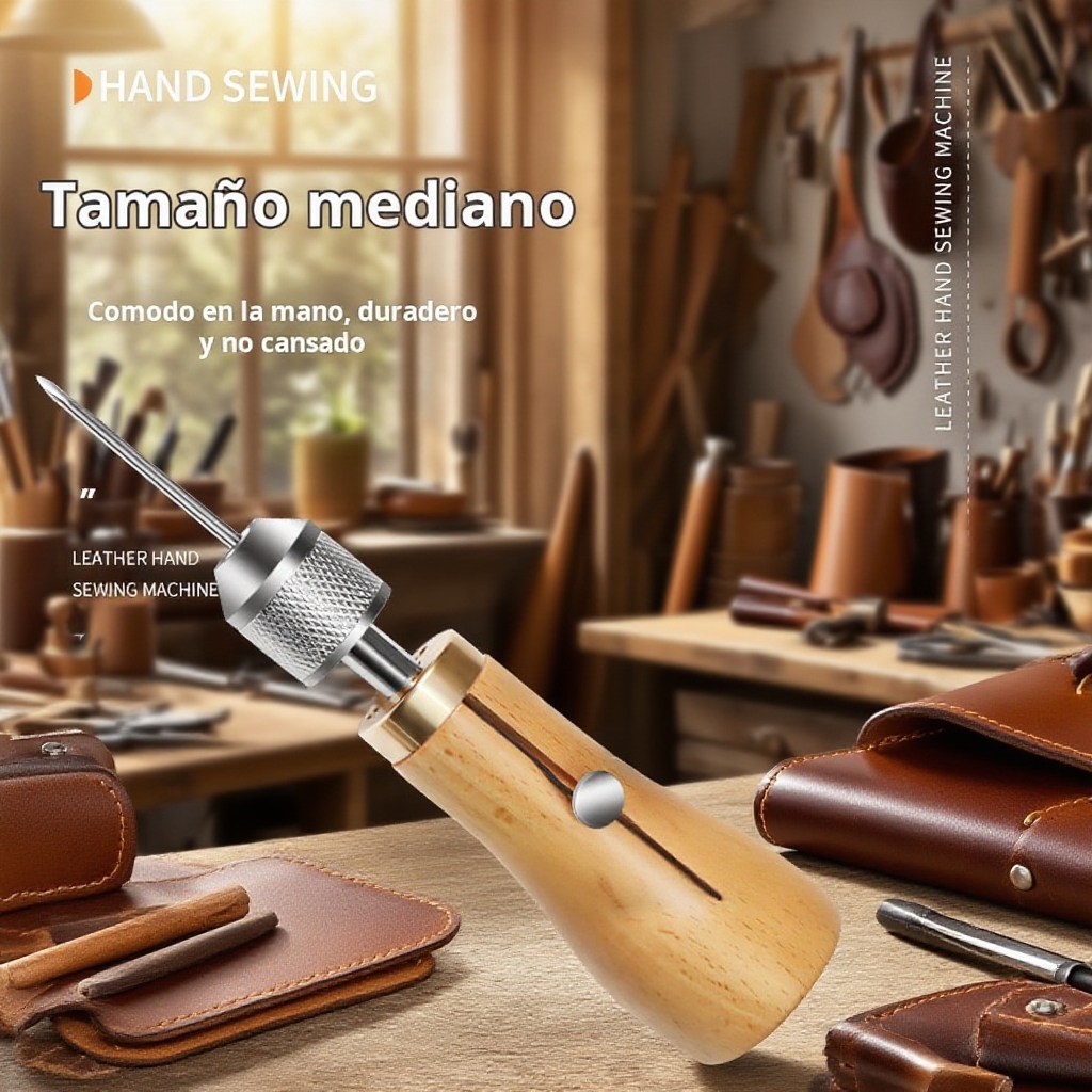 Máquina de coser manual de cuero para DIY