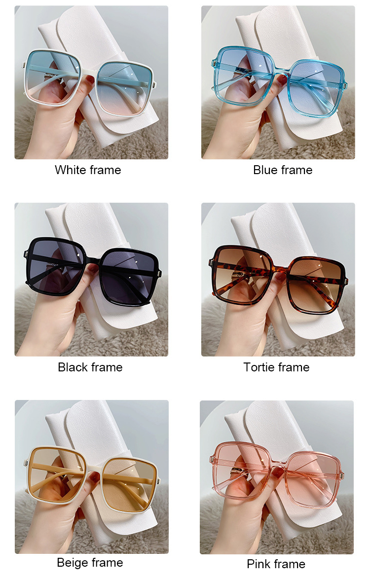 UV-proof women's sunglasses in retro square style