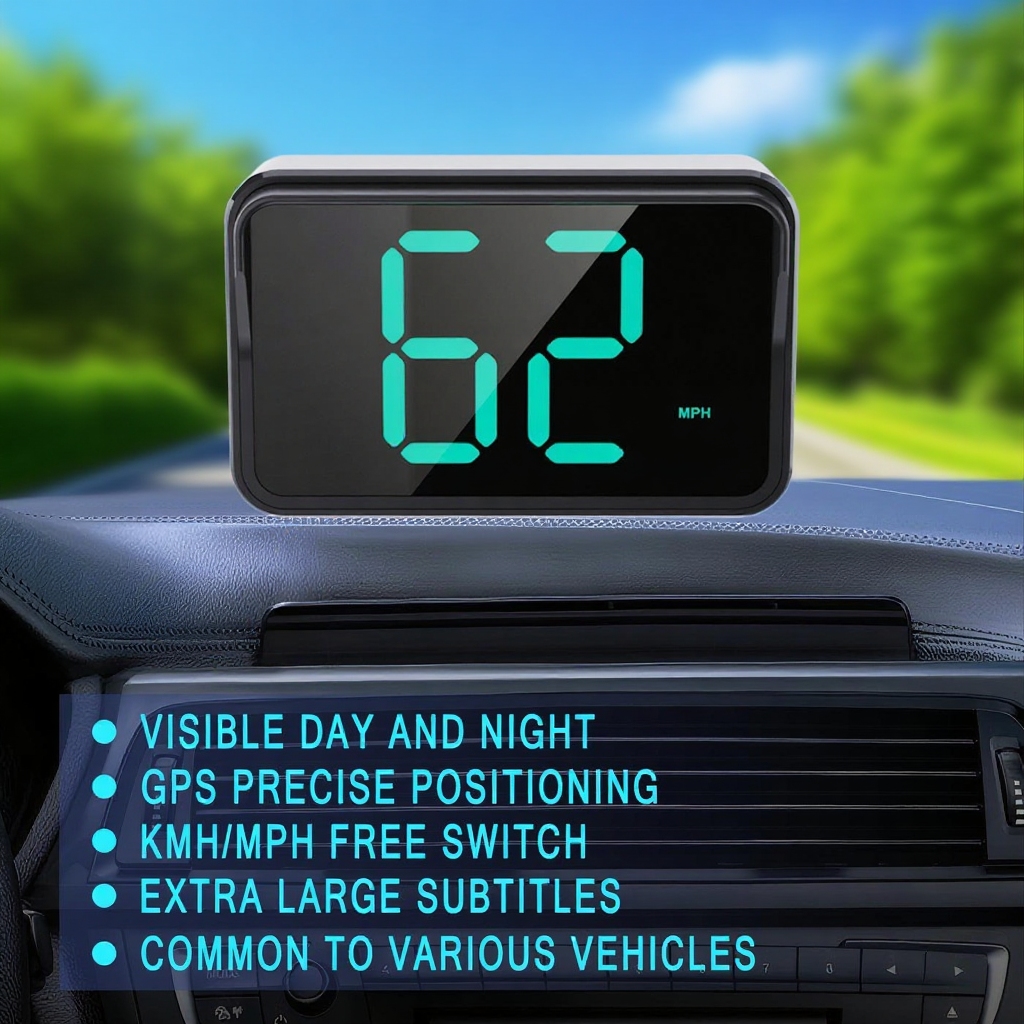 Car dashboard with GPS Beidou Speedometer installed