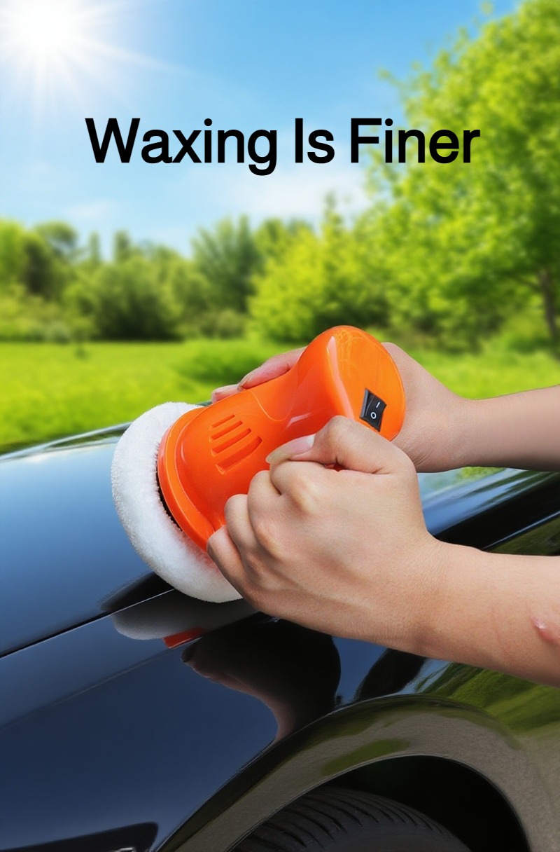 Outdoor car waxing and polishing device