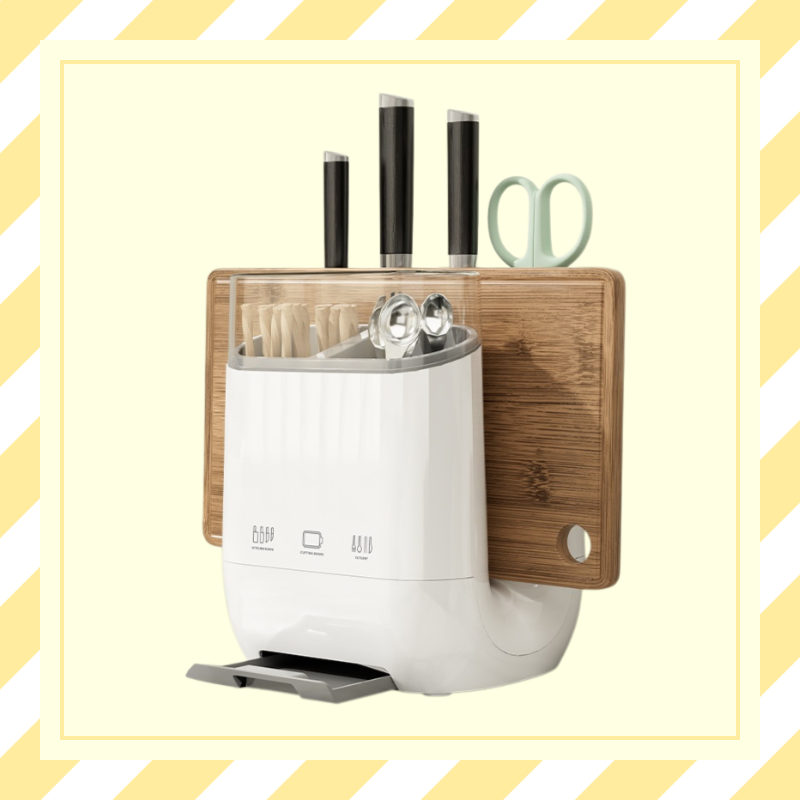 Multifunctional Kitchen Knife and Cutting Board Rack