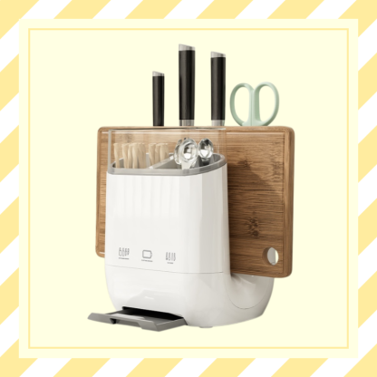 Multifunctional Kitchen Knife and Cutting Board Rack