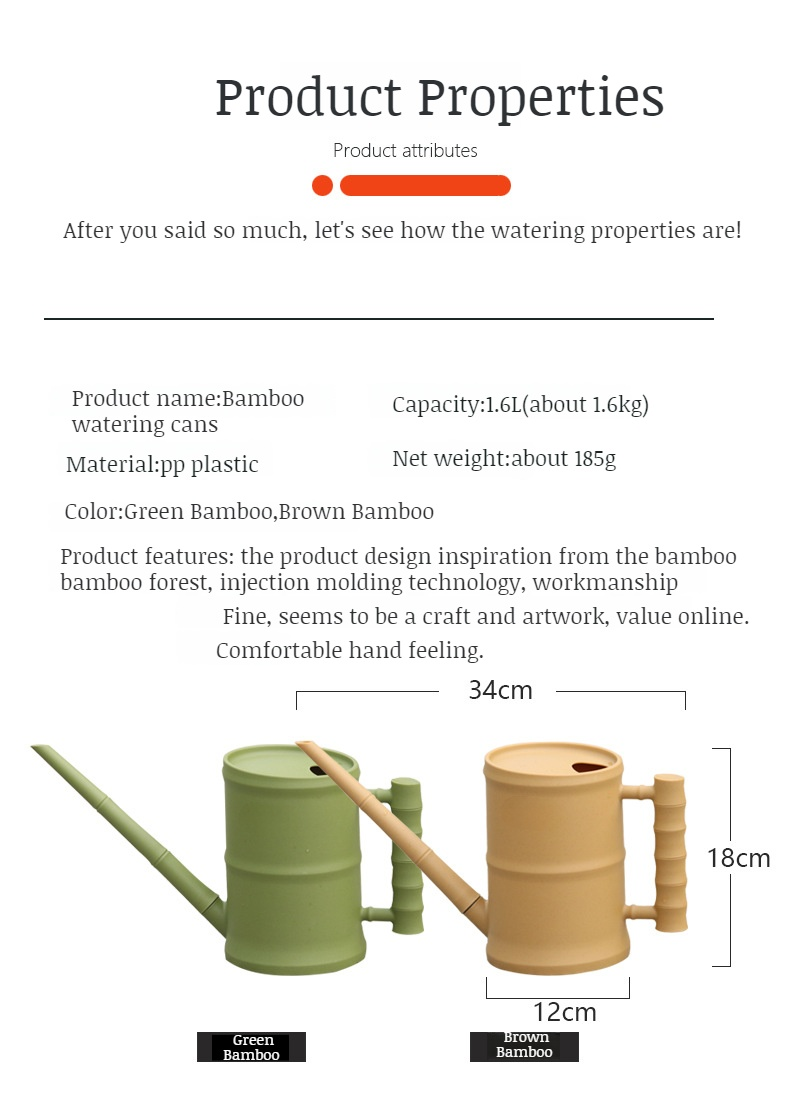 Ergonomic handle of Household Long Spout Watering Can for comfortable grip