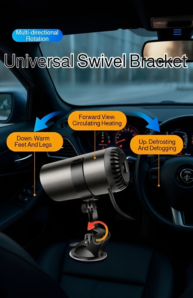 Car heater removing fog from windshield interior