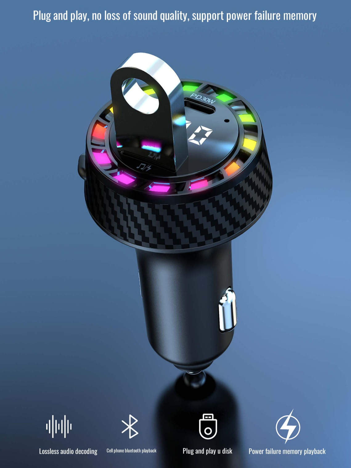 Car Dual Port Fast Charger Temperature Protection