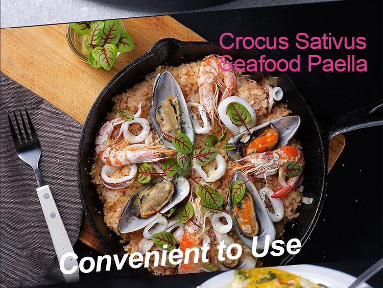 Non-stick surface of round cast iron skillet