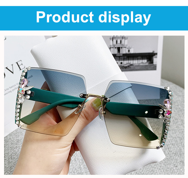 UV protection glasses with luxury diamond studs