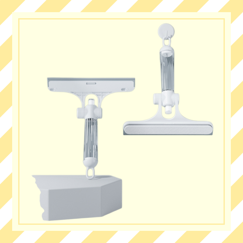 Three-in-One Multi-Functional Glass Squeegee with Built-in Spray Bottle