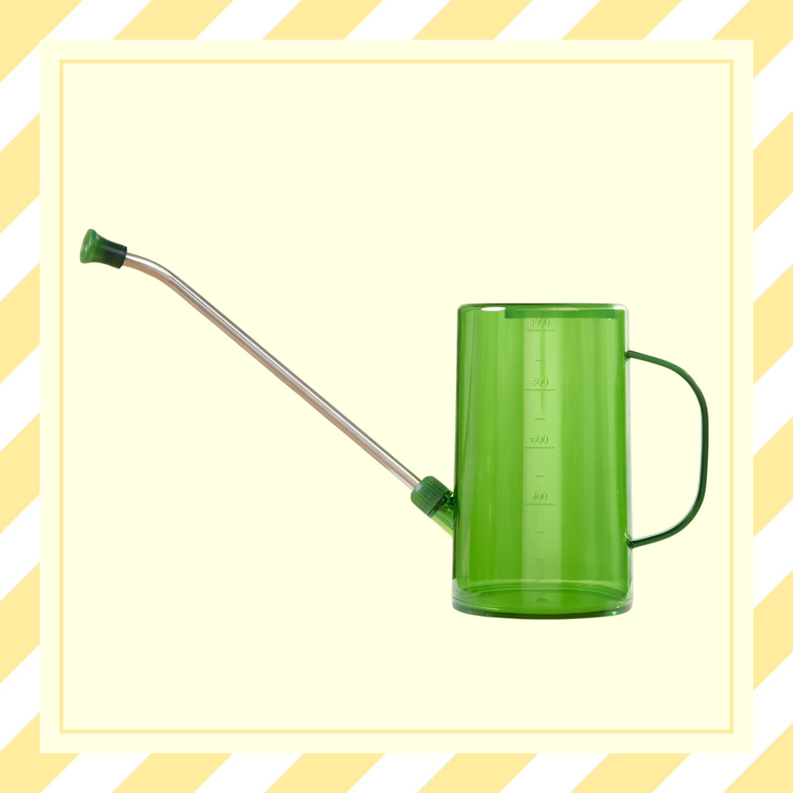 Stainless Steel Long Spout Watering Can with Scale for Home and Garden Use