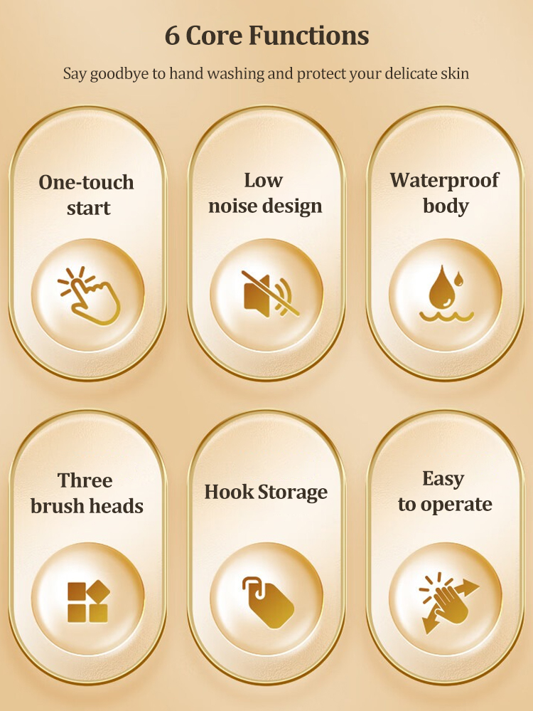 Cordless electric cleaning brush for kitchen and bathroom surfaces