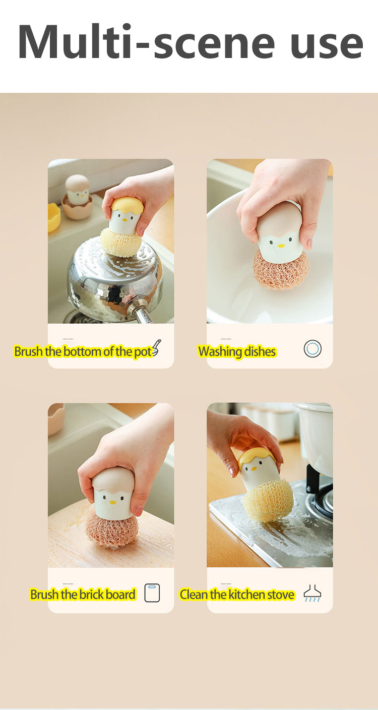 Eco-friendly kitchen scrubber with eggshell design