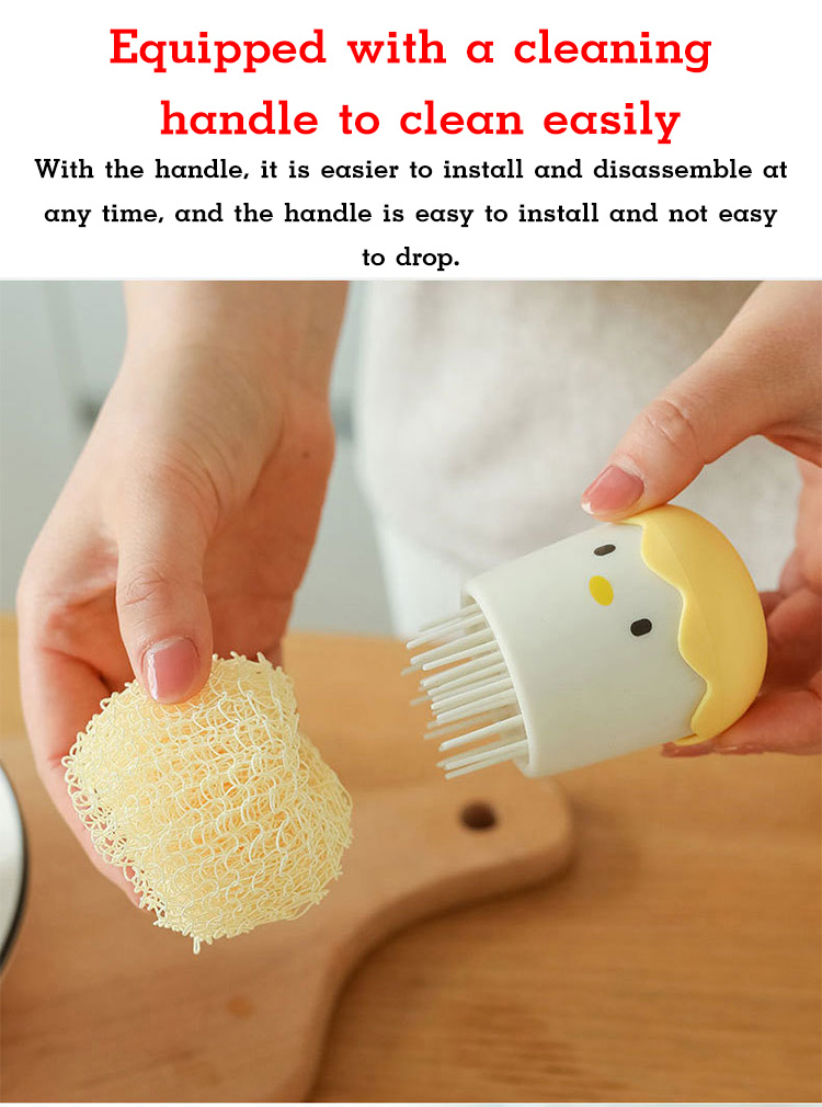 Unique eggshell chicken brush with sturdy bristles