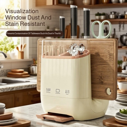 Multifunctional Kitchen Knife and Cutting Board Rack