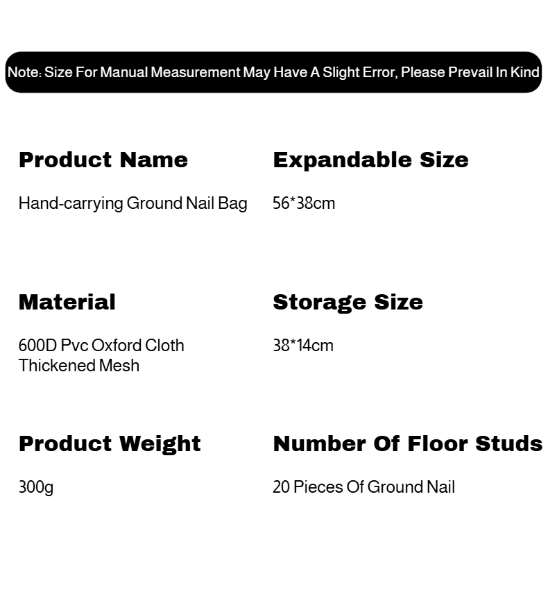 High-Quality Tent Stake Storage Solution