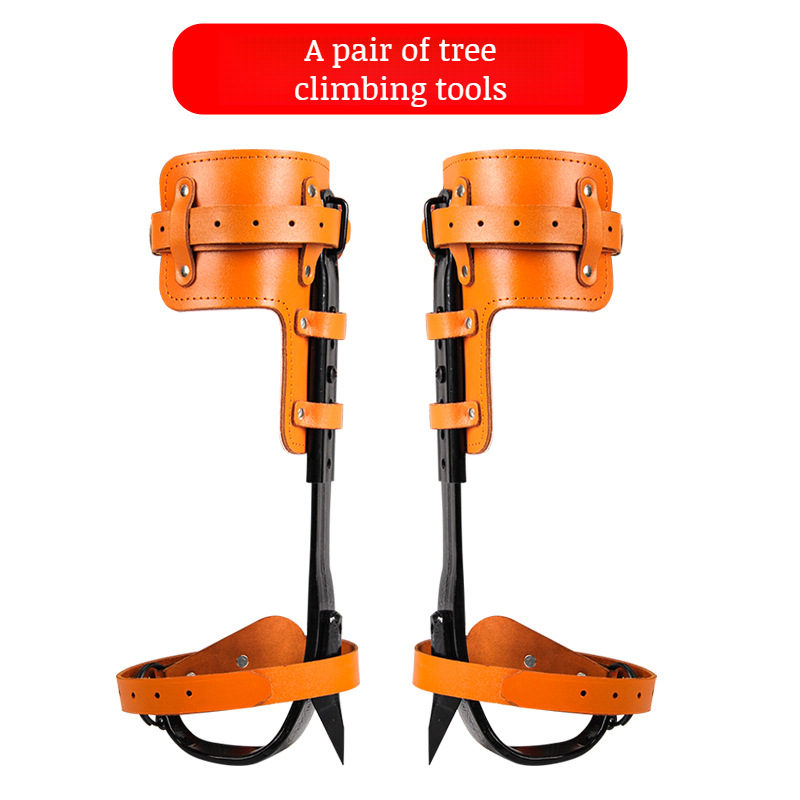 Adjustable iron shoe climbing spikes for tree climbing