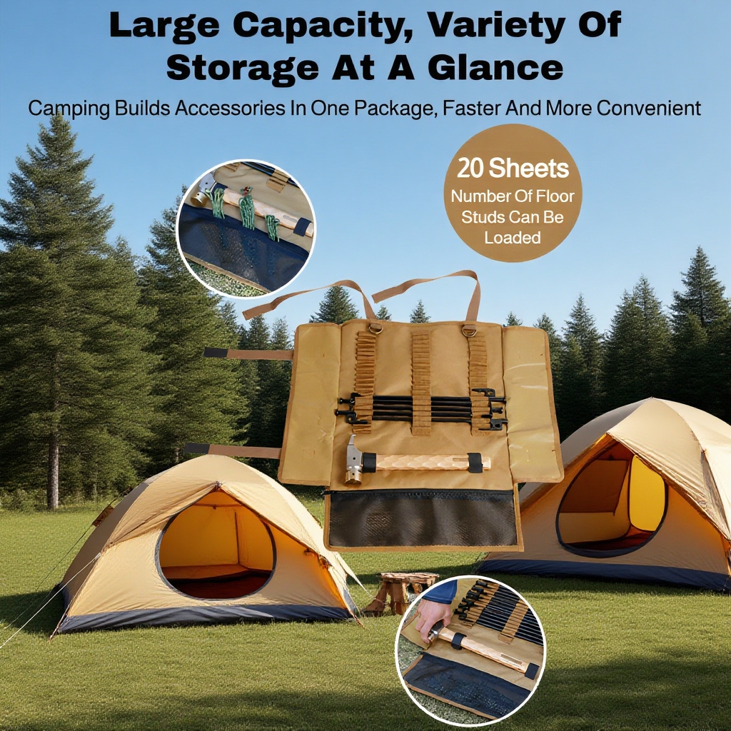 Portable Organizer for Tent Pegs