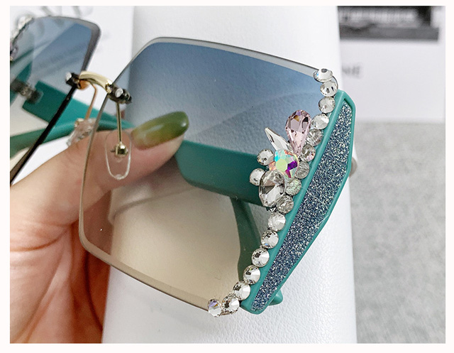 Diamond-accented sunglasses for stylish sun protection