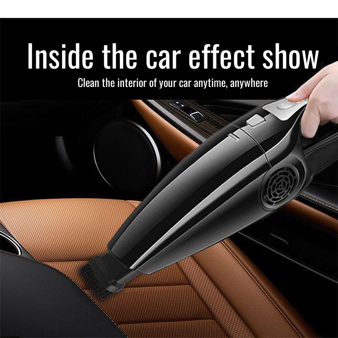 Handheld car vacuum cleaner cleaning car seats