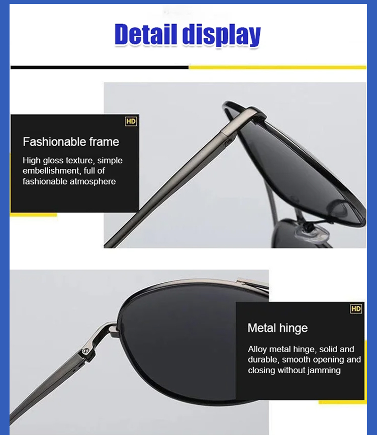 Polarized sunglasses detail shot