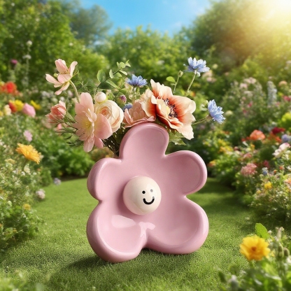 Ceramic high value cute style flower vase decorati