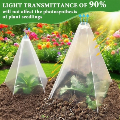 Garden Seedling Frost and Bird Protection Cone – Green Bell Cover for Plants