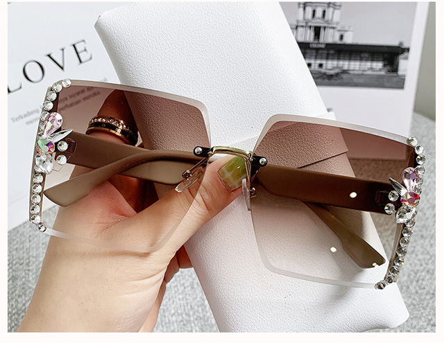 Trendy diamond-studded sunglasses for ultimate eye protection