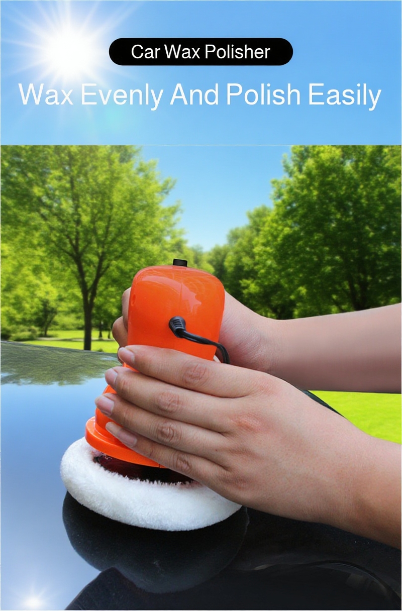 Car polishing machine for cleaning and waxing