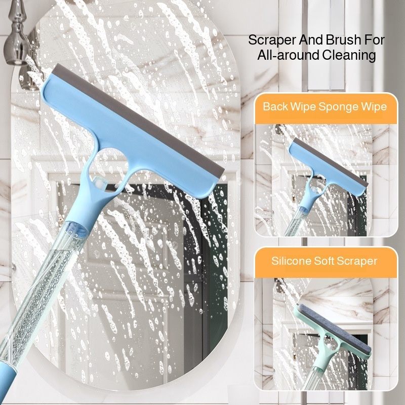 Double-Sided Spray Bottle Extendable Glass Wiper