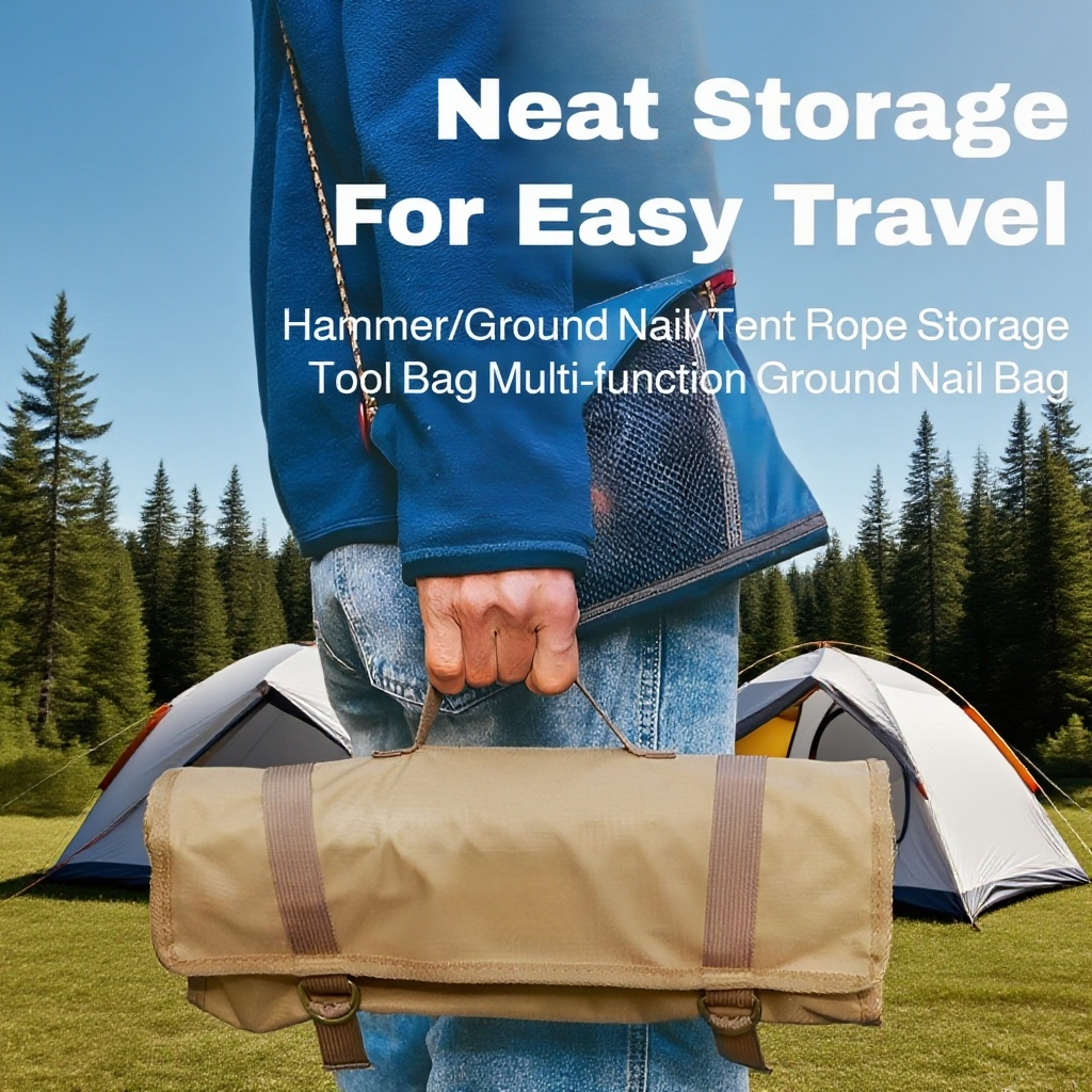 Outdoor Tent Peg Storage Bag for Camping