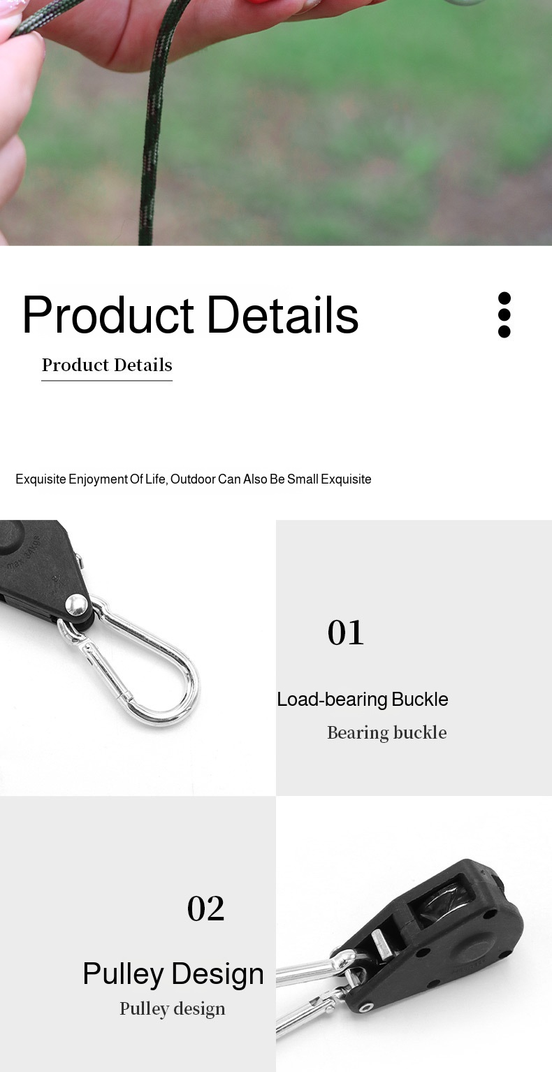 Multi-purpose rope tensioner for reliable support