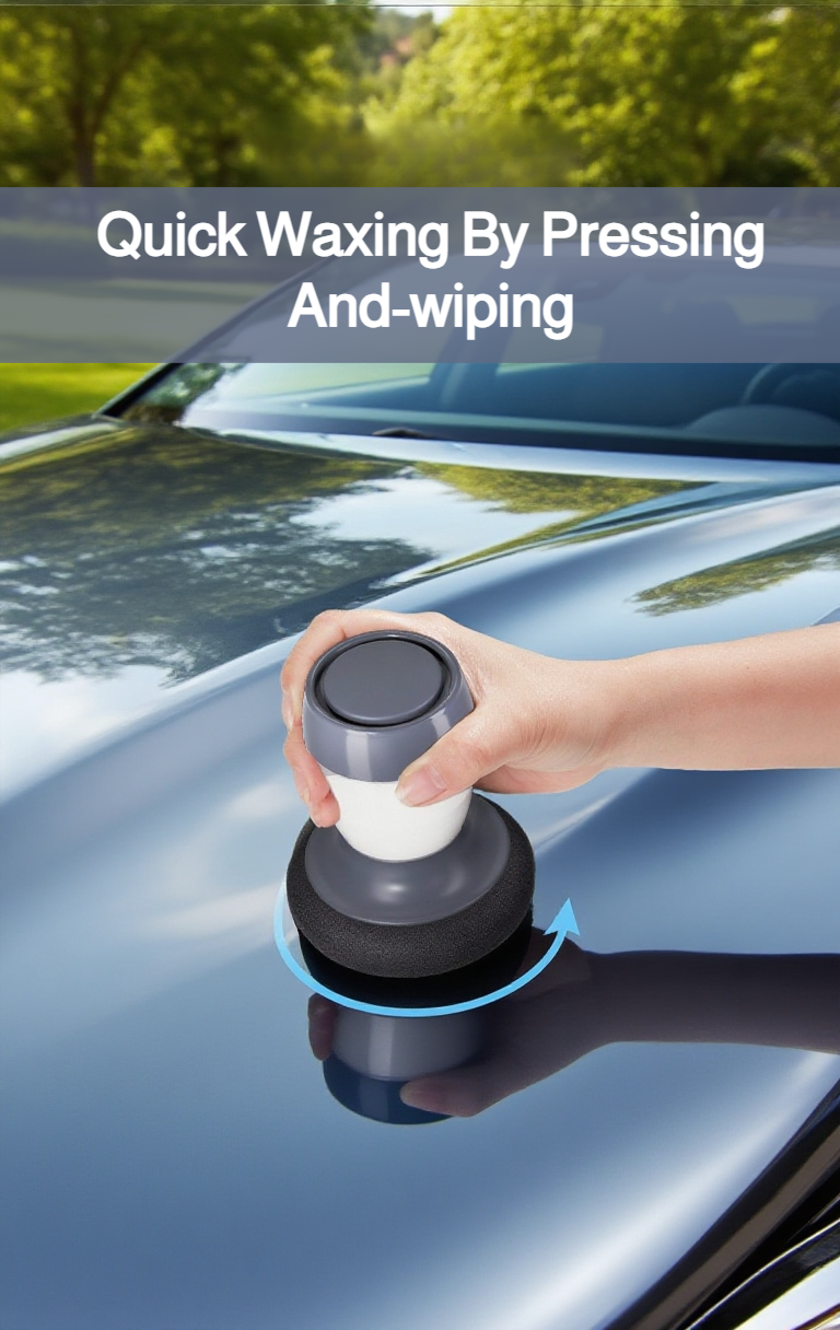 Close-up of scratch removal on car paint