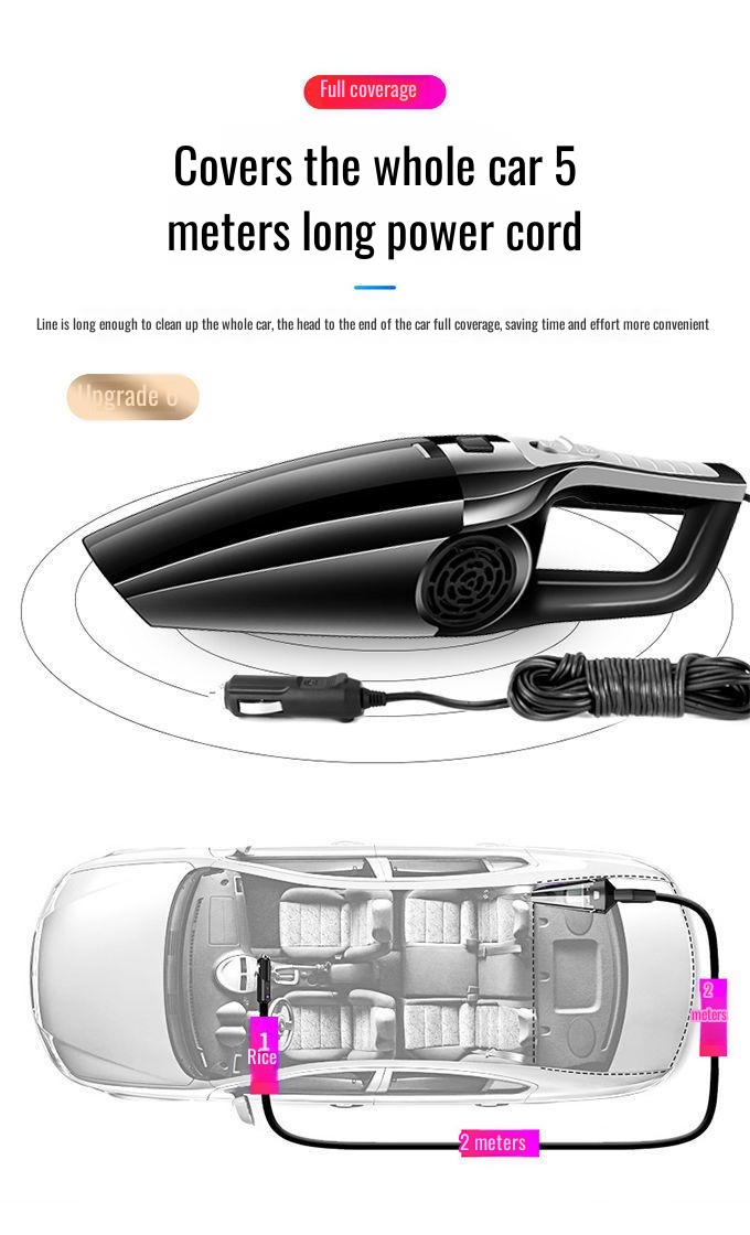 Auto vacuum cleaner for pet hair removal in cars