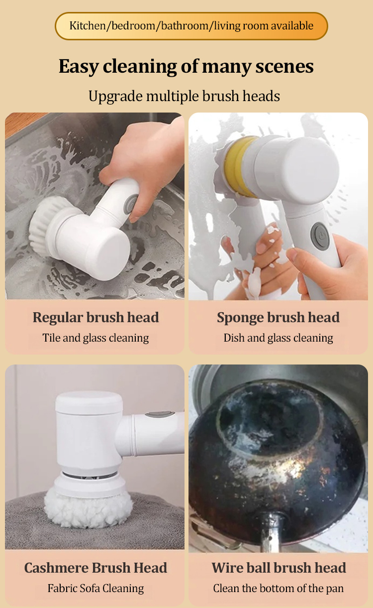 Electric cleaning tool for deep cleaning kitchen sinks