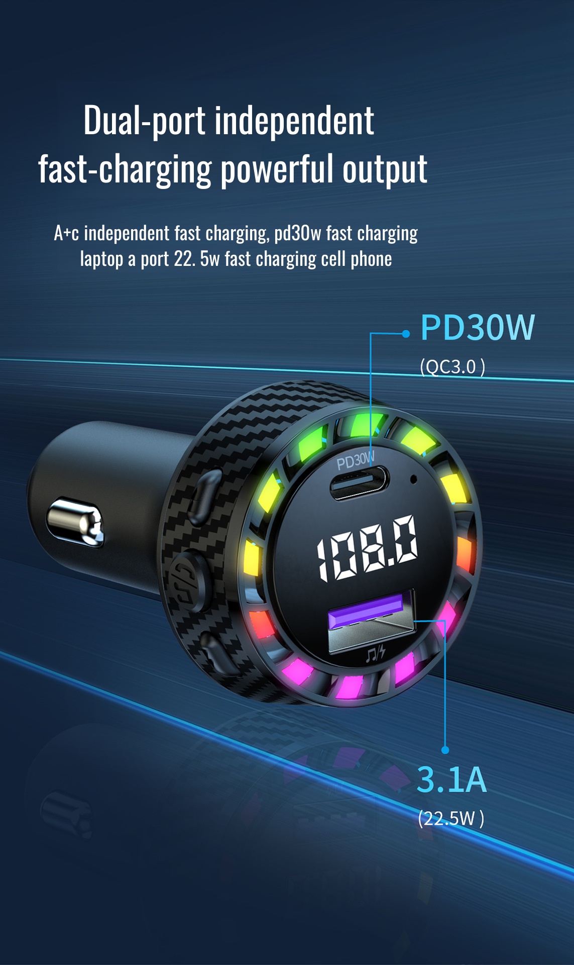 Universal Car Fast Charger for Mobile Devices