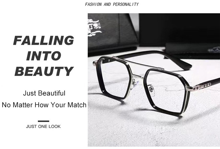 Close-up of retro frame and lens details